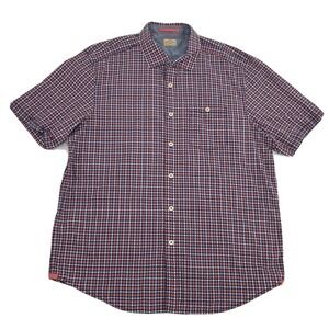 Tommy Bahama Jeans Island Crafted Shirt Men's XL Pink Plaid Button Up Seersucker